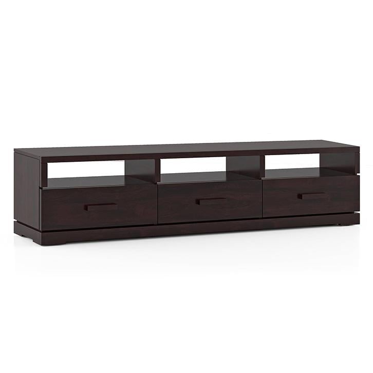 Carmond Solid Wood Free Standing TV Unit in Mahogany Finish