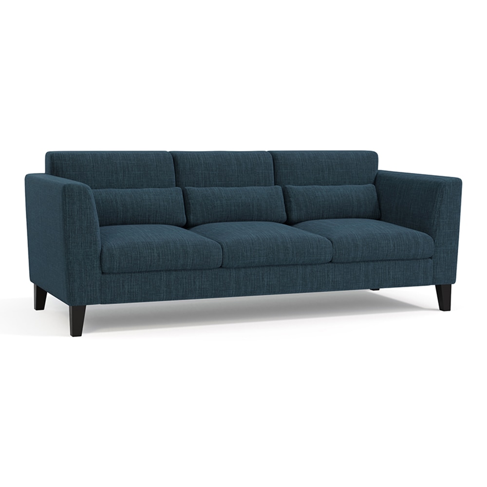 Lewis Sofa Set (Colour : Indigo Blue, Cushion : Hard, Seater : 3+1+1)