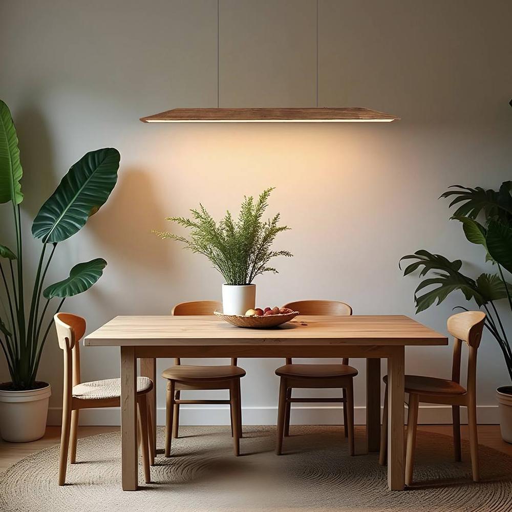 Venus 48 Brown Solid Wood Single Hanging Light