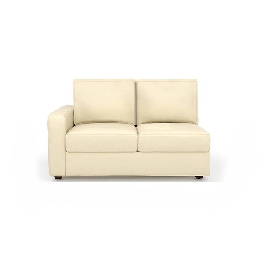 Apollo Compact Sofa (Colour : Cream, Cushion : Hard, Seating Capacity : Right Aligned 2 Seater + Right Aligned Chaise)
