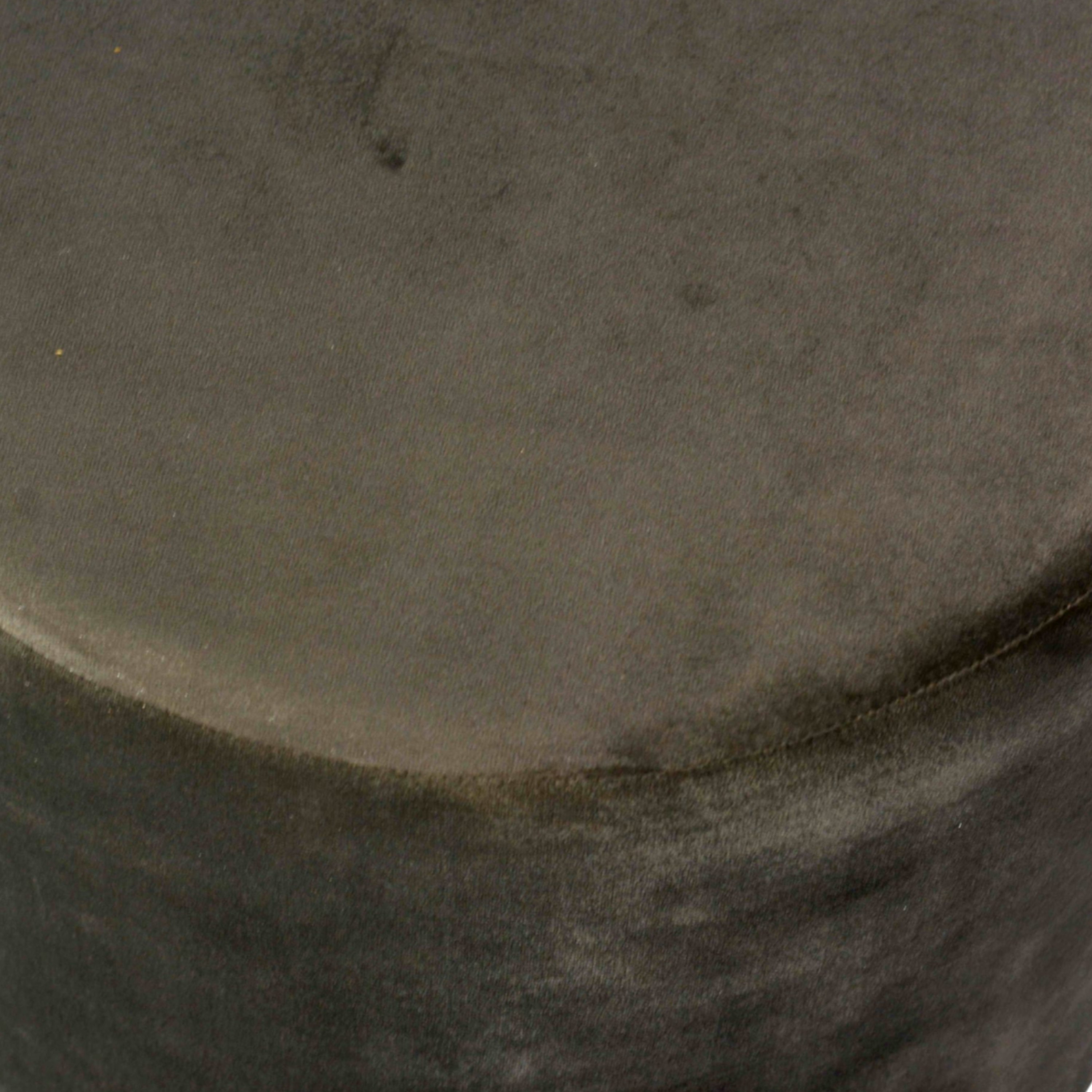 Iris Solid Wood Pouffee Stool in Grey Velvet Fabric