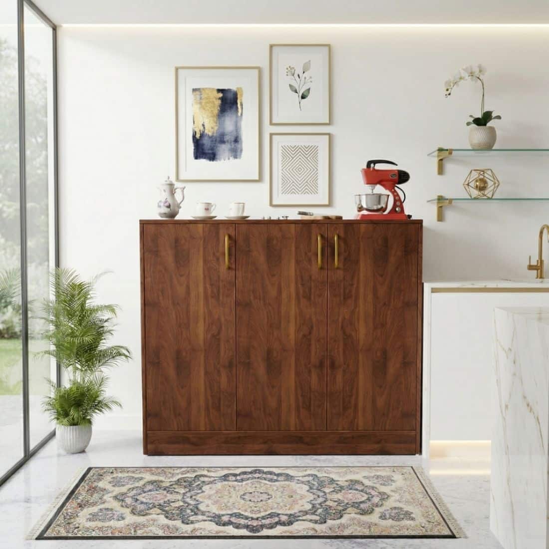 Spydercraft Accent Modern Cabinet in Columbian Walnut Finish - Spydercraft