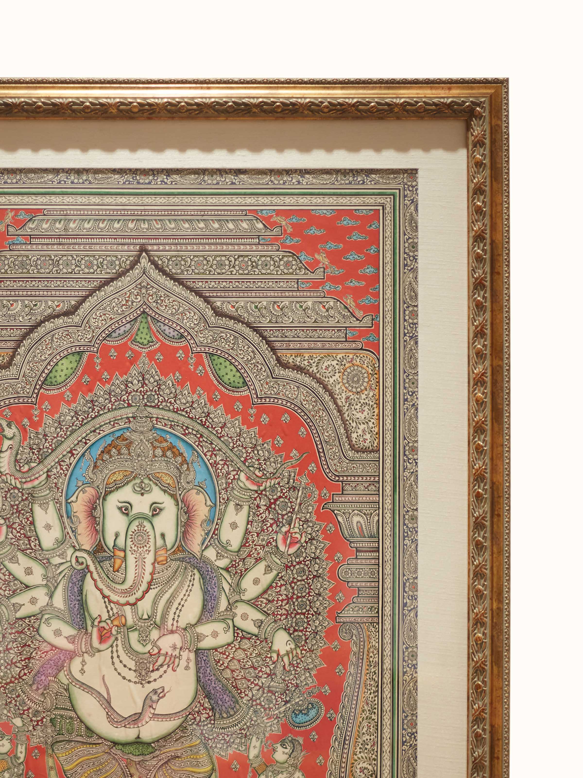 Ganesh Silk Patachitra Painting