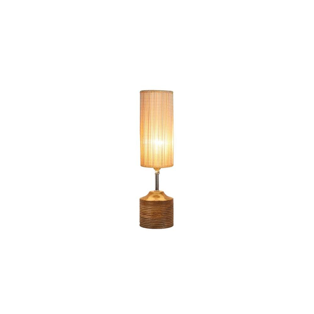 Parker Wood Table lamp with Bamboo Shade