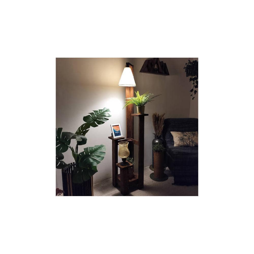 Dorian Beige Jute Floor Lamp with Beige Jute Base