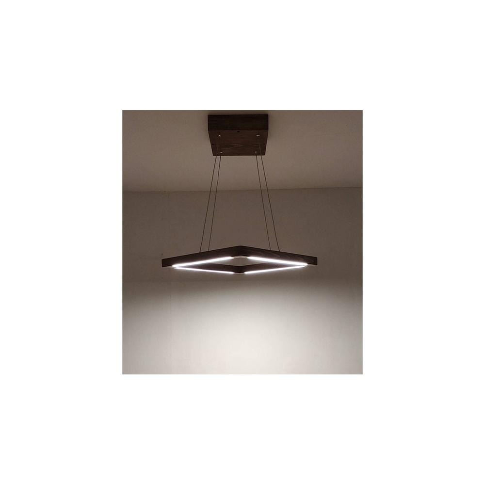 Atrium Brown Solid Wood Single Hanging Light