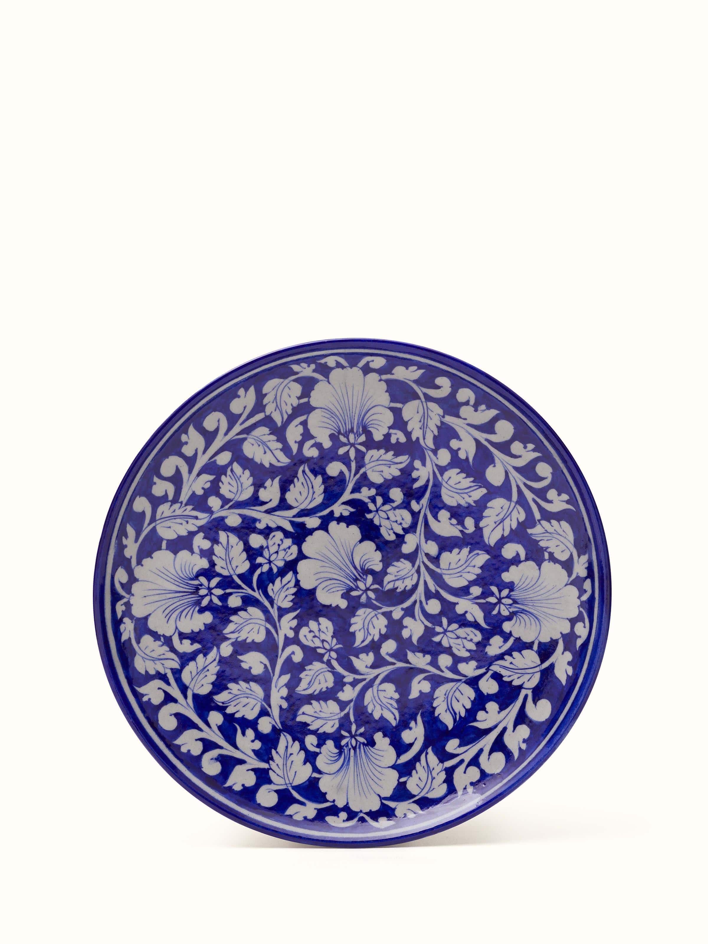Blue Pottery Ceramic Decorative Plate
