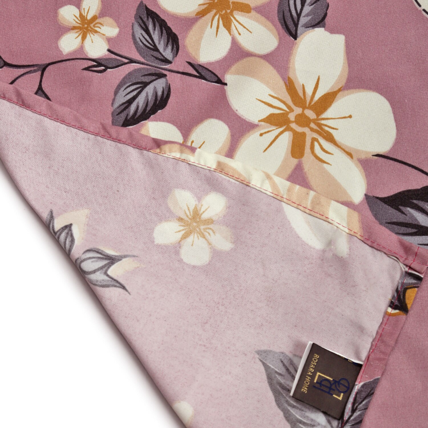 Peach Floral 180 TC Flat 1 Queen  Bedsheet with 2 Pillow Covers