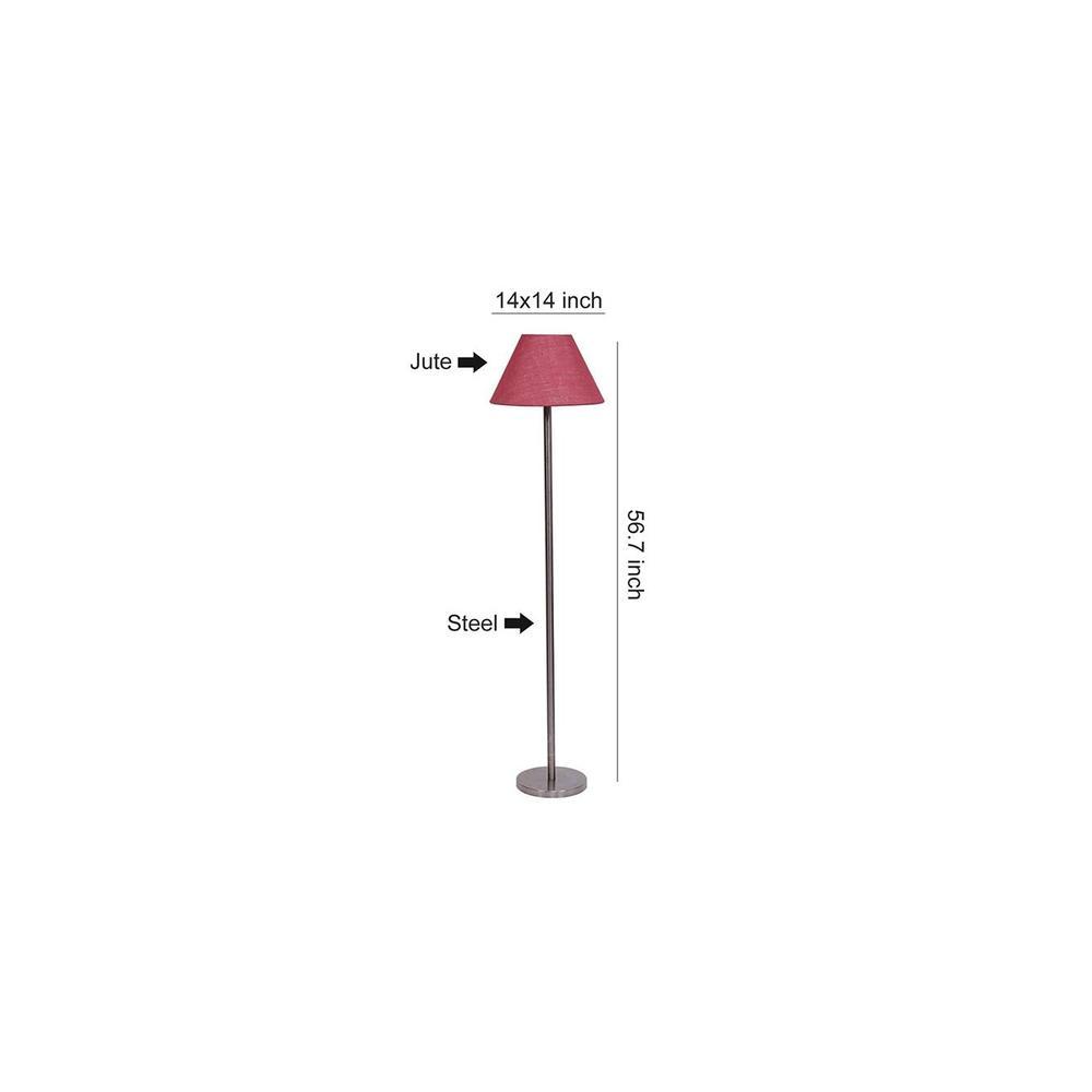 Denzel Pink Cotton Shade Floor Lamp