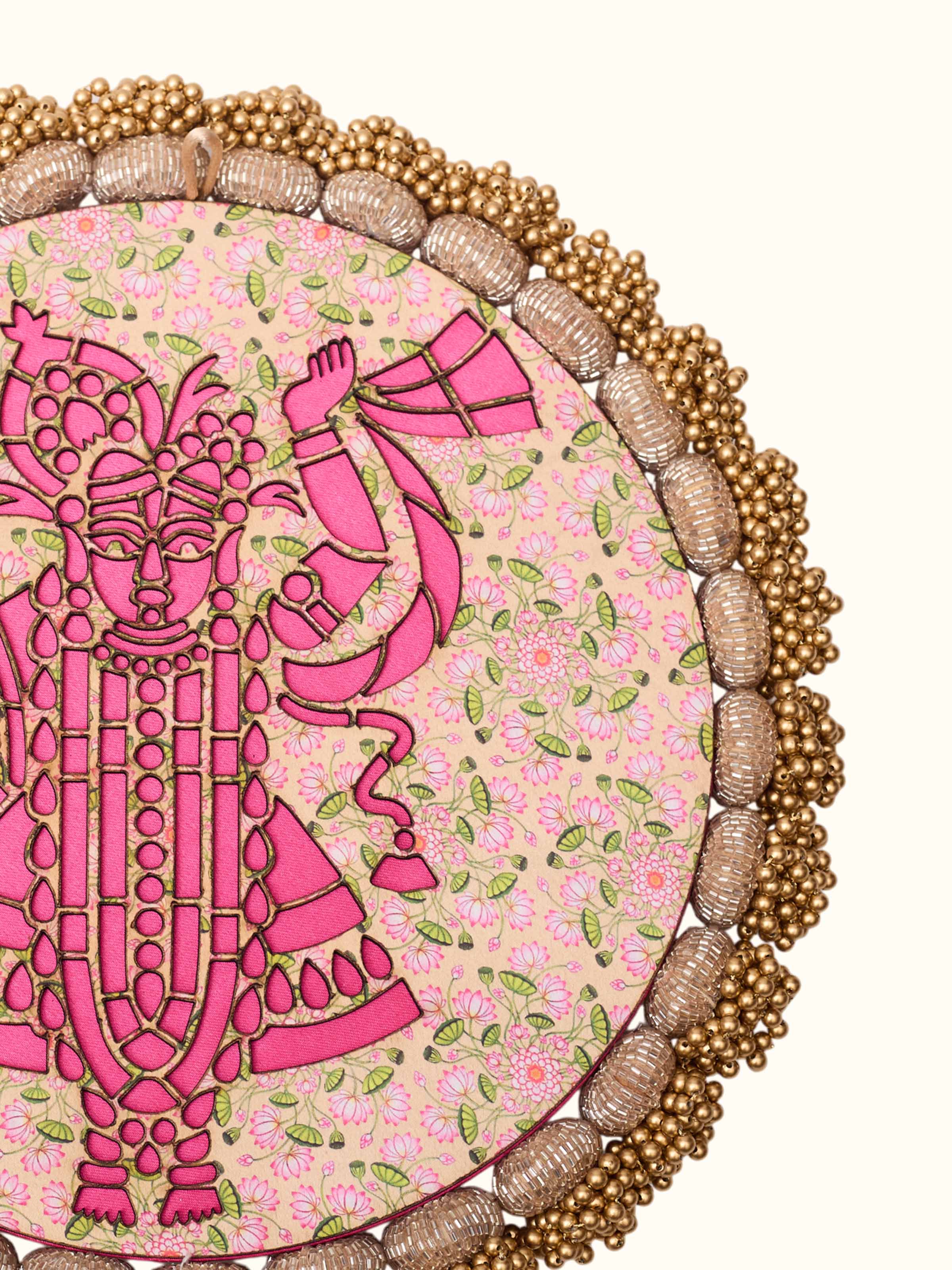 Detail shot of Shrinathji Hand Block Print Fabric Pallet