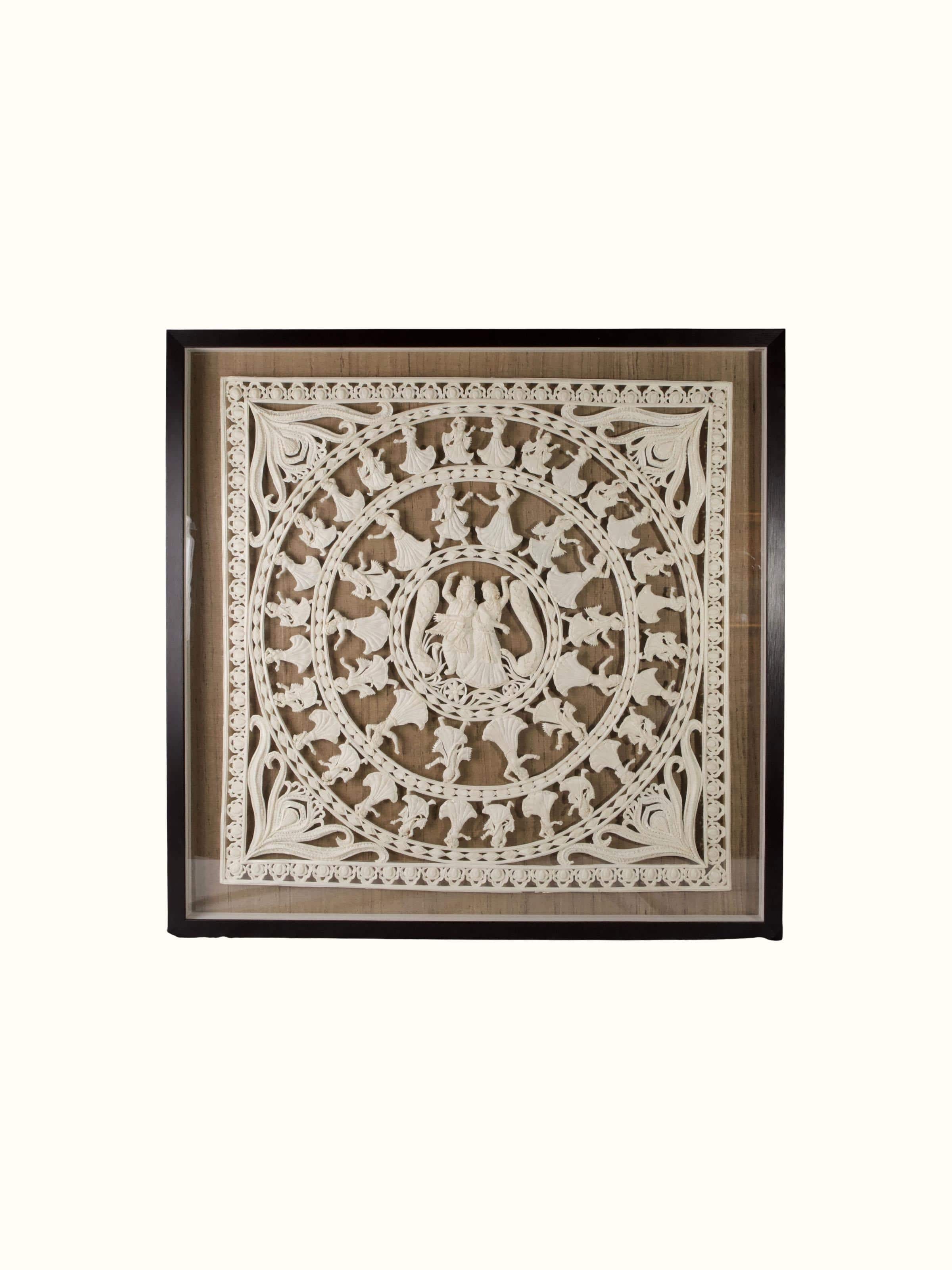 Rasleela Sholapith Wall Hanging