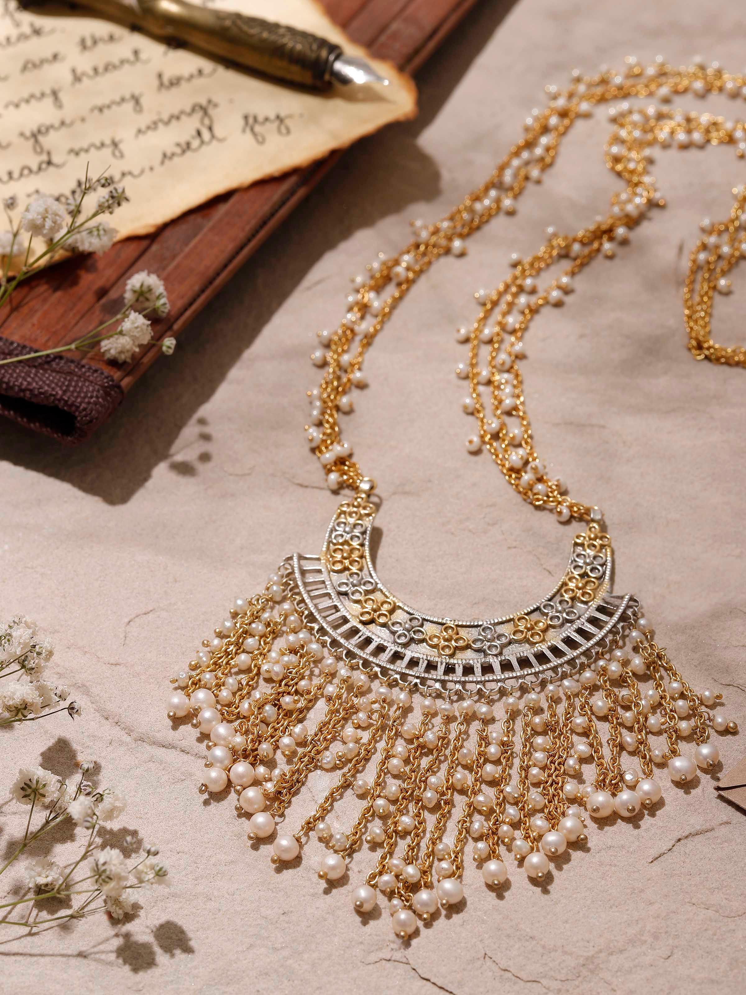 Silver Smithing Long Necklace