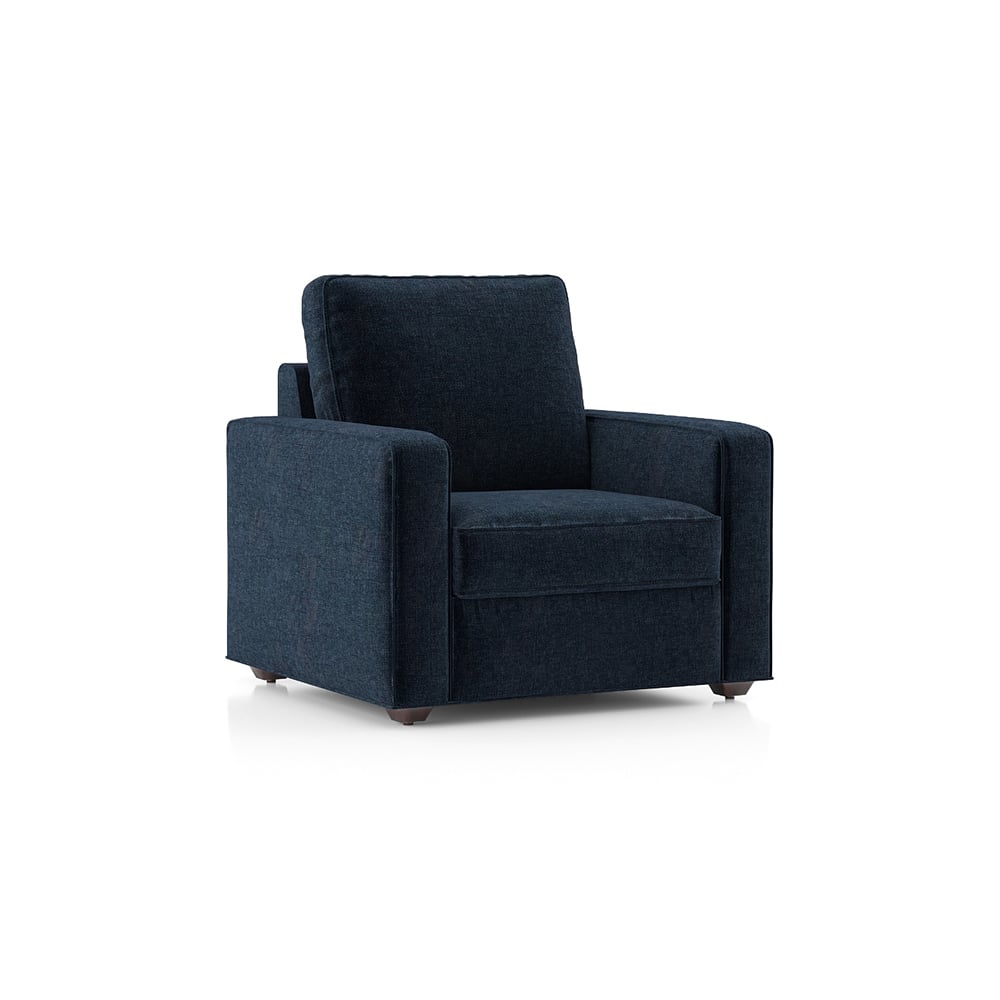 Apollo Sofa Set (Colour : Cobalt, Cushion : Hard, Back Type : High Back, Seater : 2+1+1)