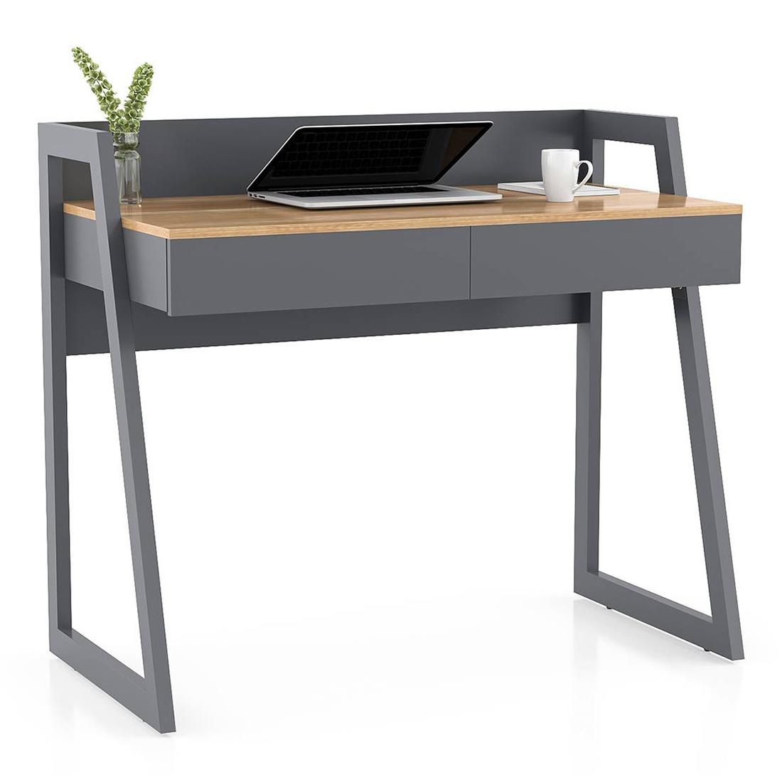 Zelda Engineered Wood Study Table in Two Tone Finish