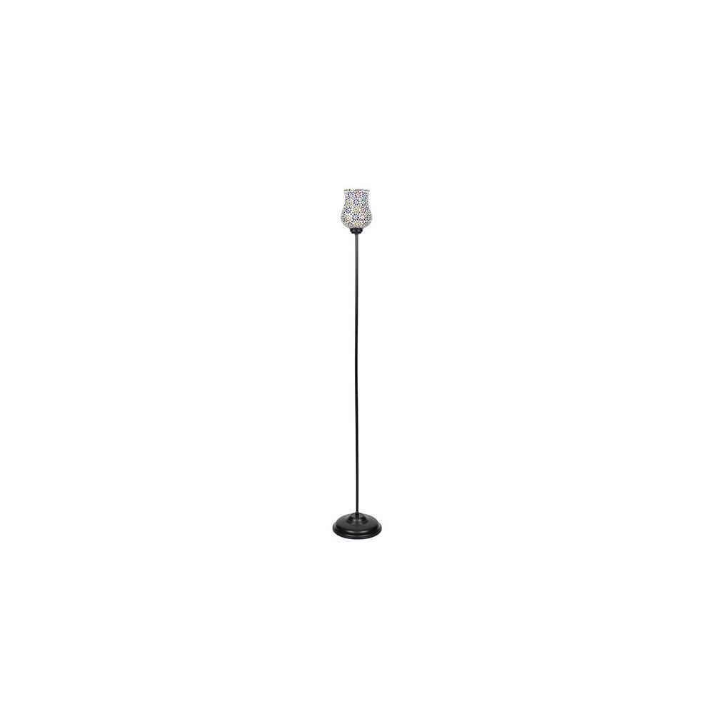 Jon Black Glass Shade Floor Lamp