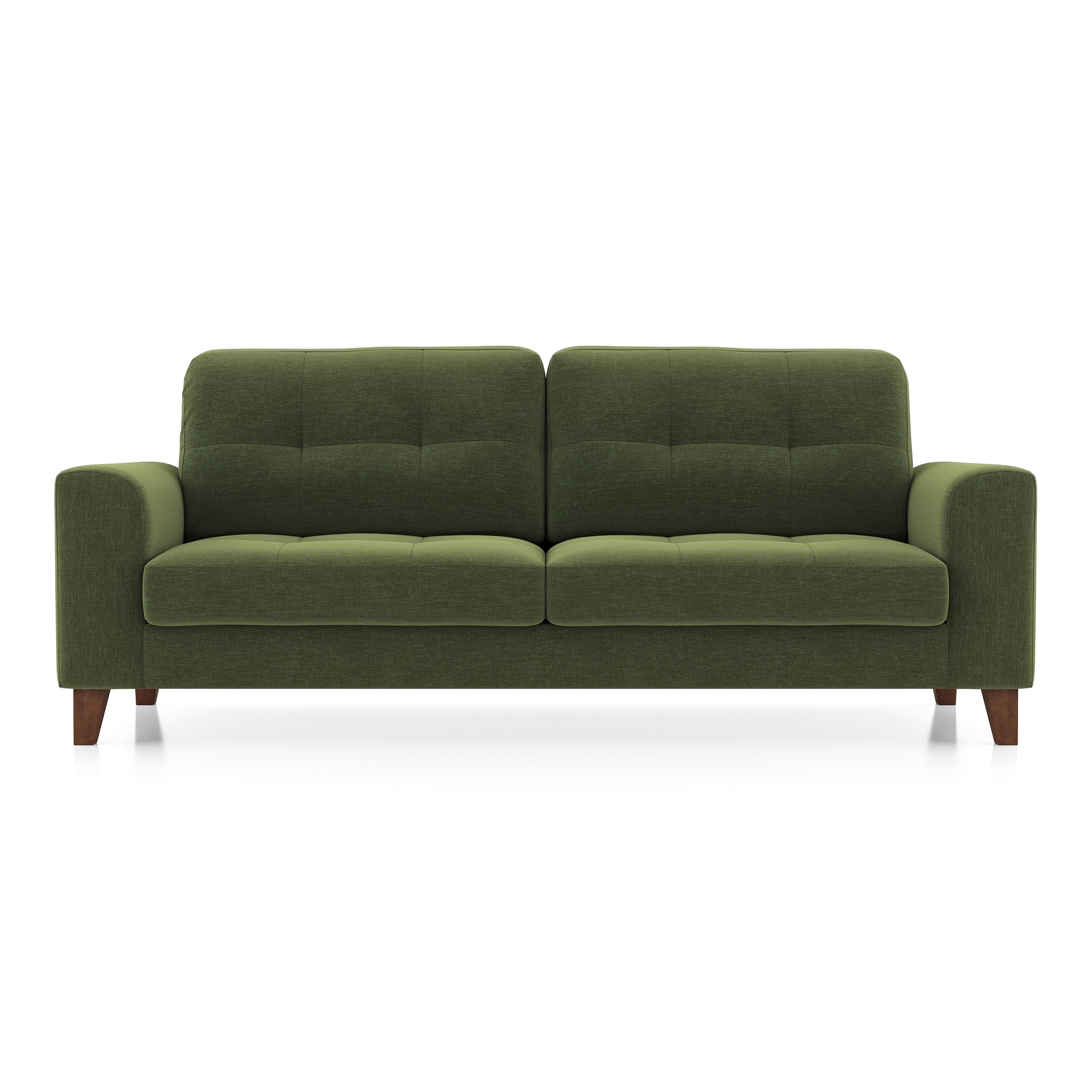 Verona Essential 3 Seater Fabric Sofa In Moss Green Colour