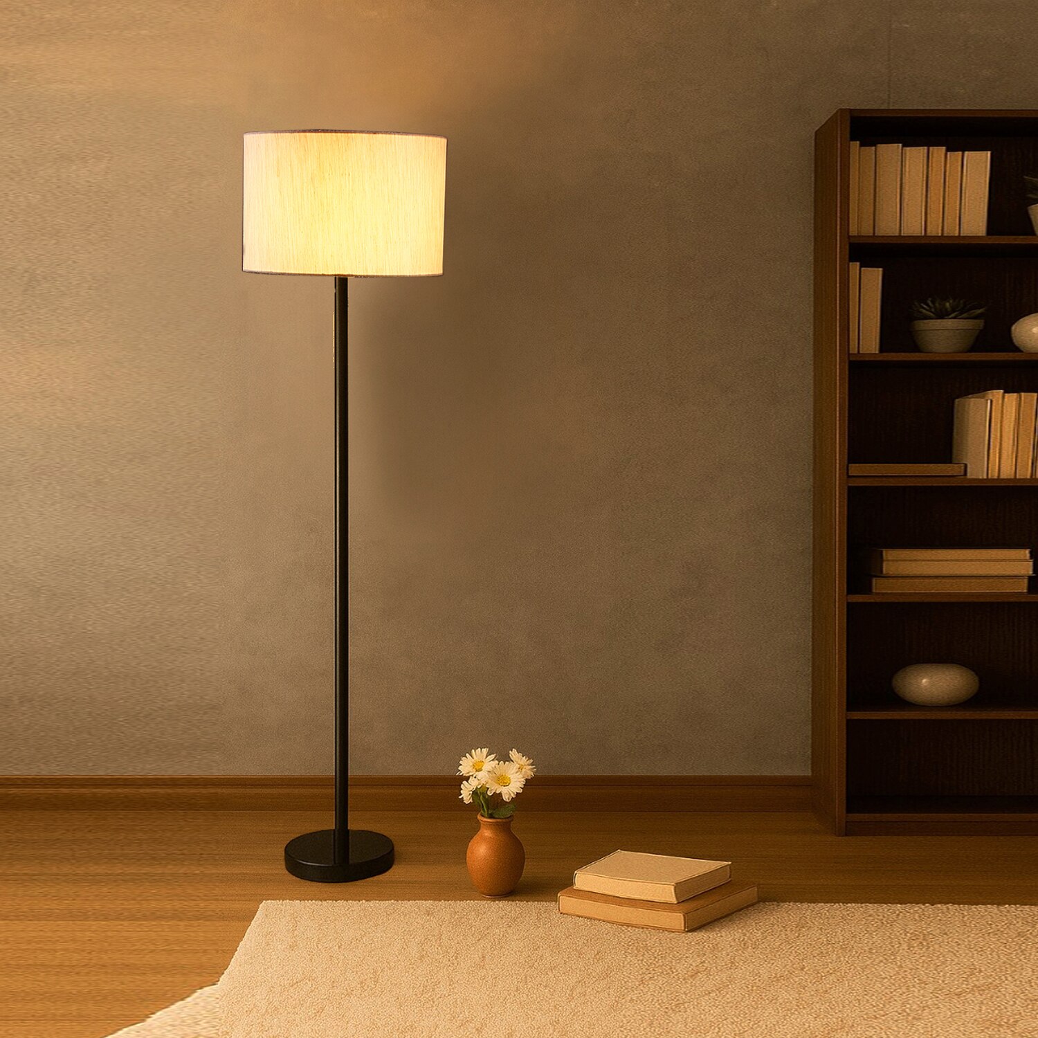 Devansh Wood Floor Lamp