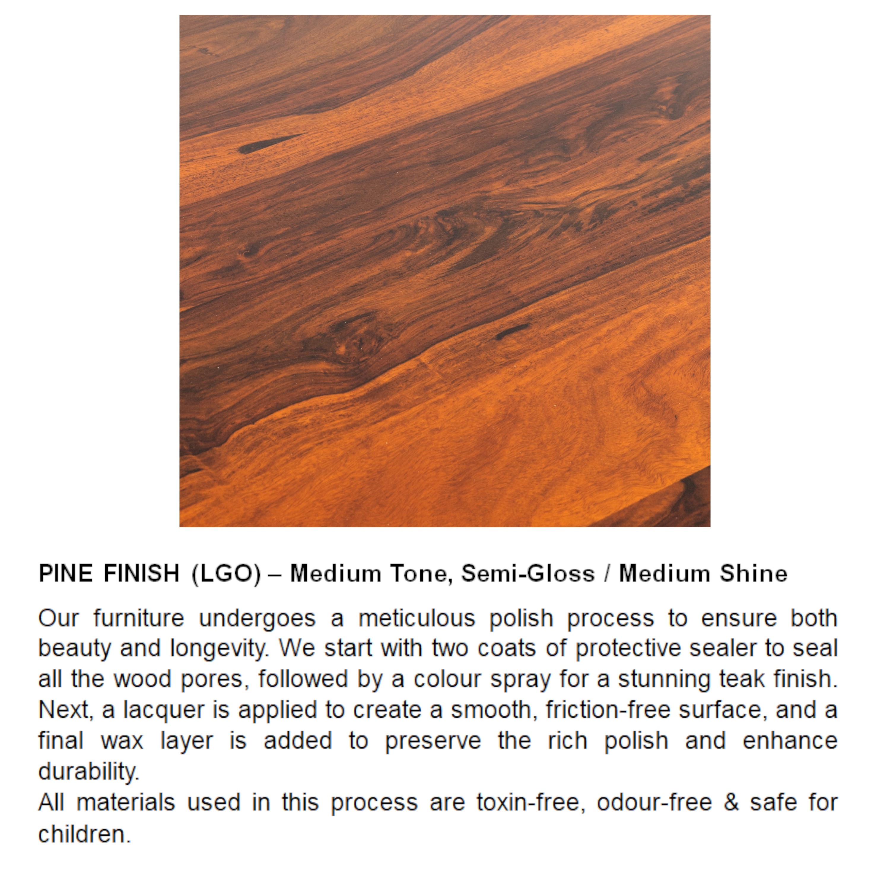 Aural Sheesham Wood Contemporary Bedside Table End Table In Pine Finish (Lgo)