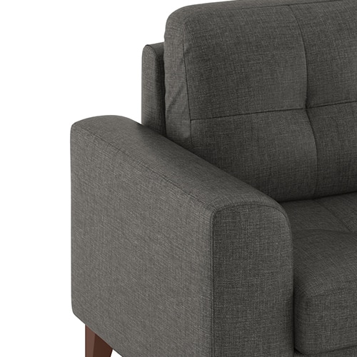 Verona Essential 3 Seater Fabric Sofa in Steel Colour