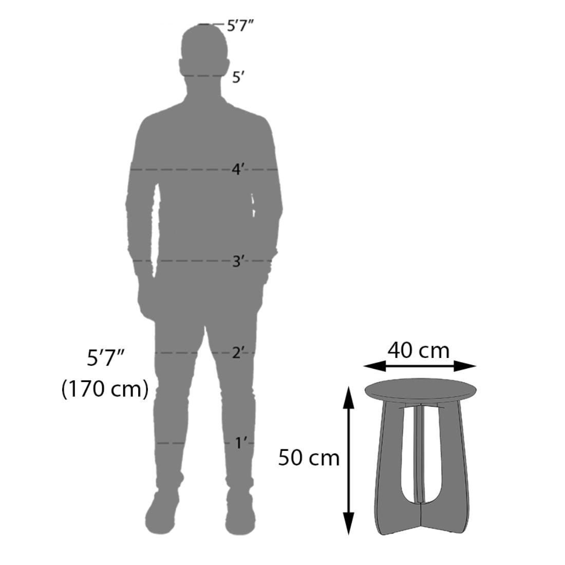 Aero Solid Wood Side Table In Danish Walnut Finish