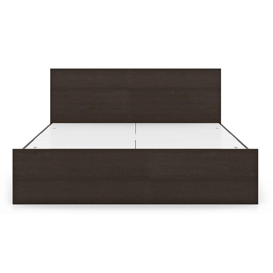 Zoey Engineered Wood Queen Size Box Storage Bed In Dark Wenge Finish