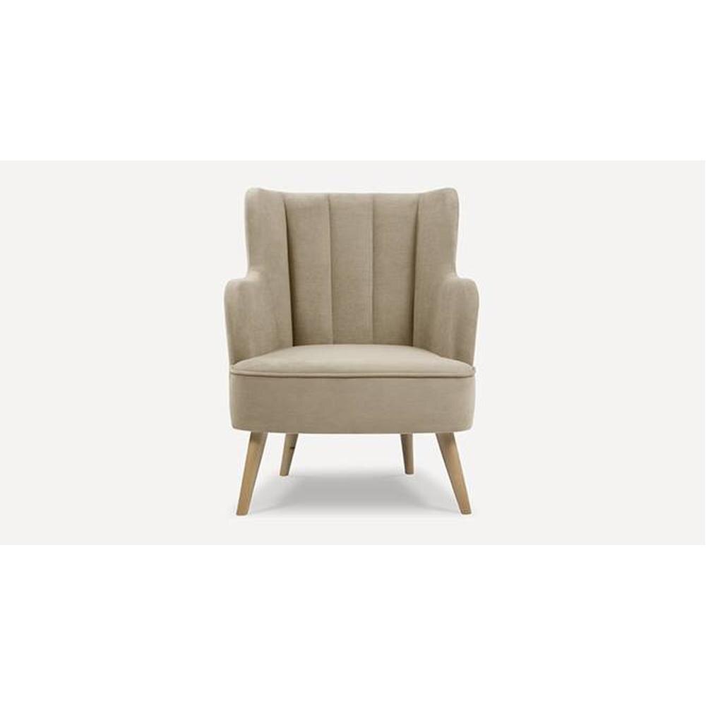 Lerrot Accent chair Velvet in Beige Color