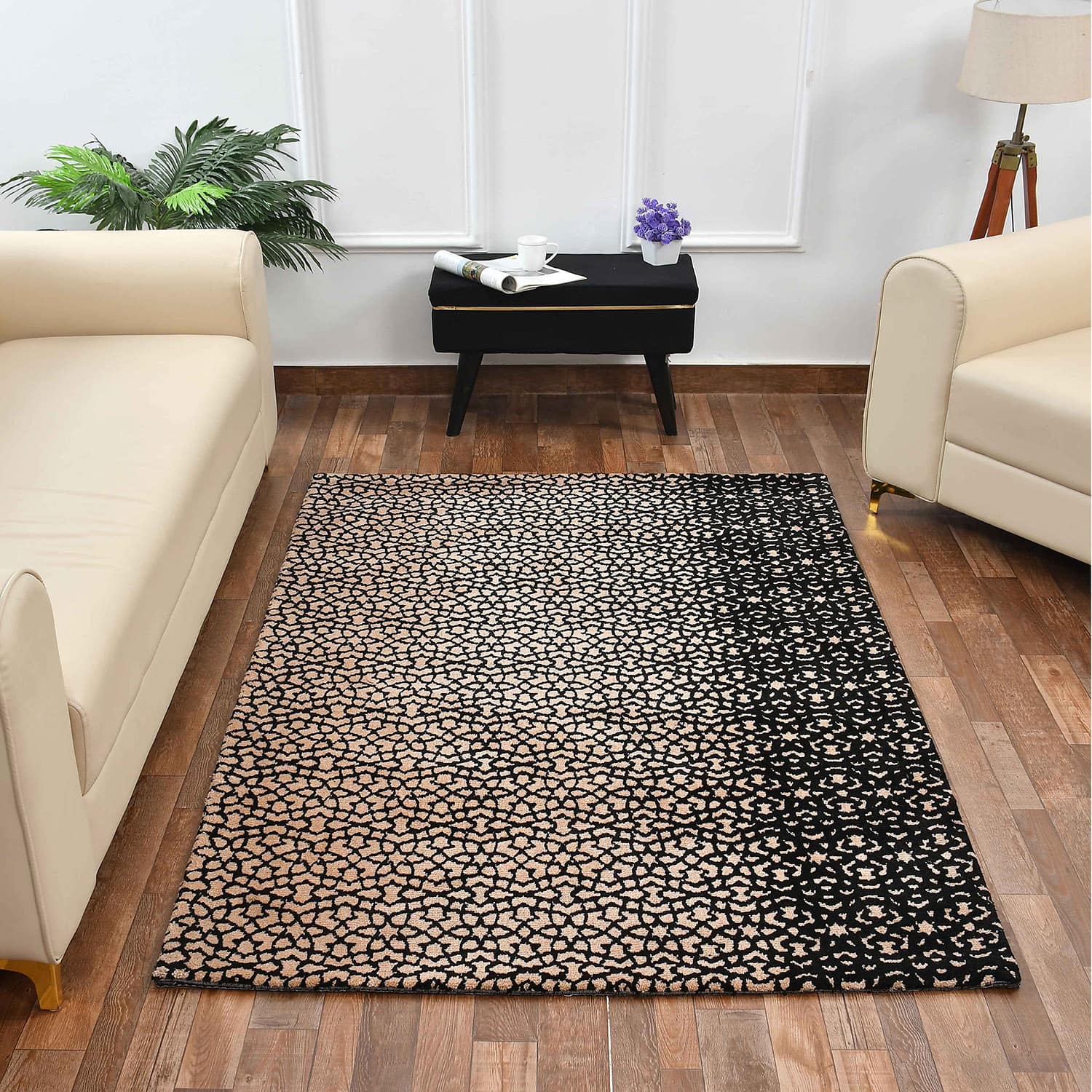 Multicolor Abstract Machine Made Polyester 2 X 5 Feet Carpet