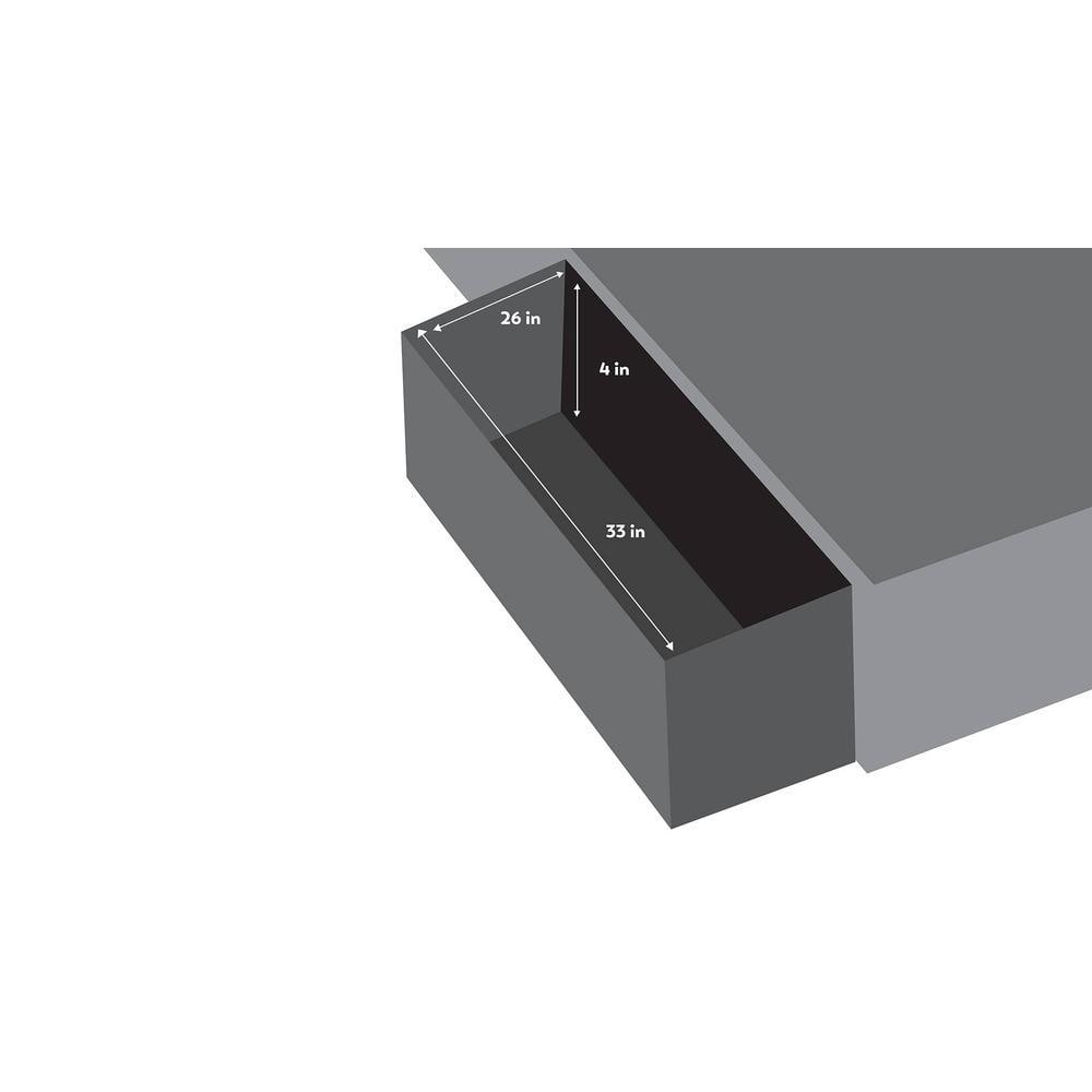 Ironhide Engineered Wood Box Storage Bed in White Colour