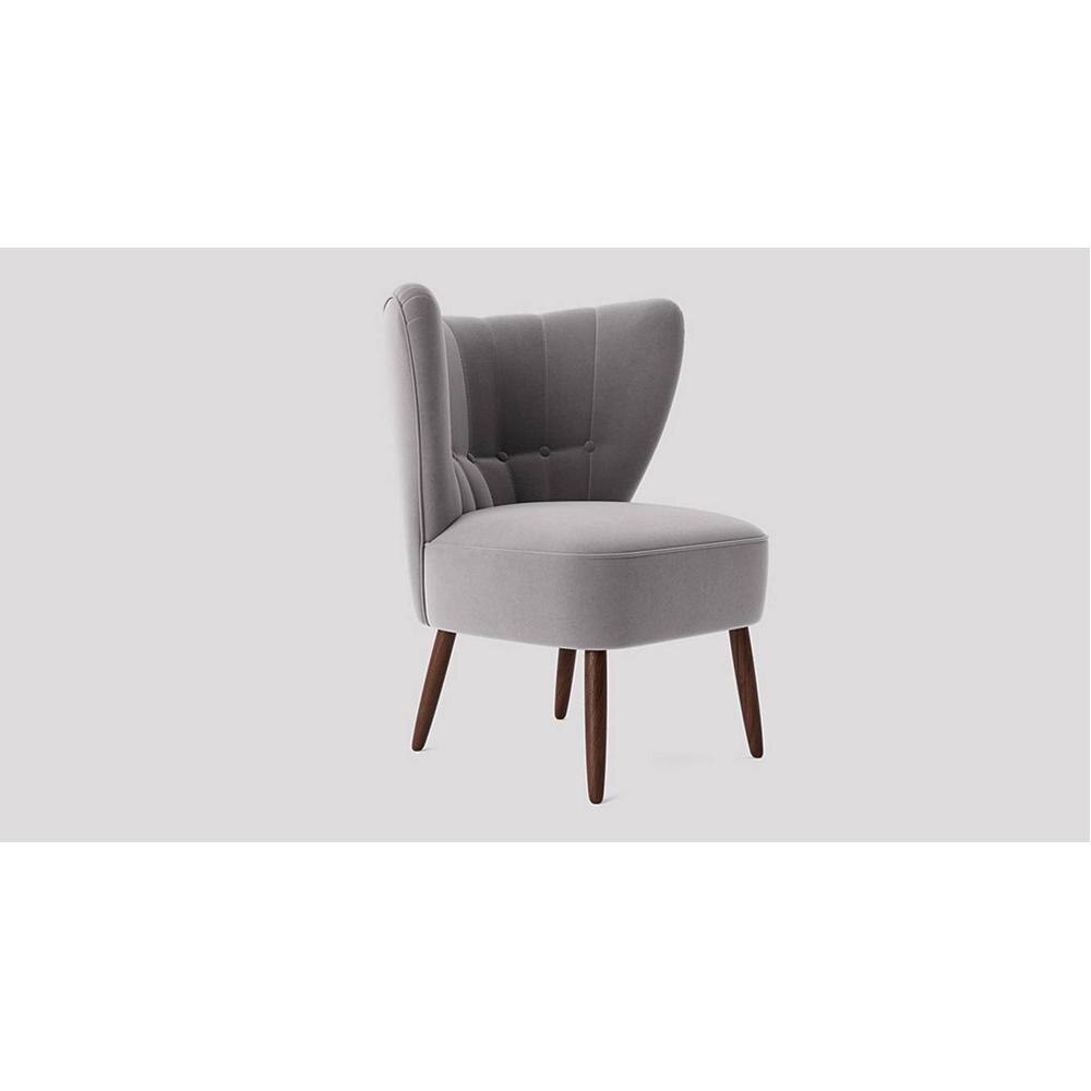 Fitz Accent chair Velvet in Grey Color