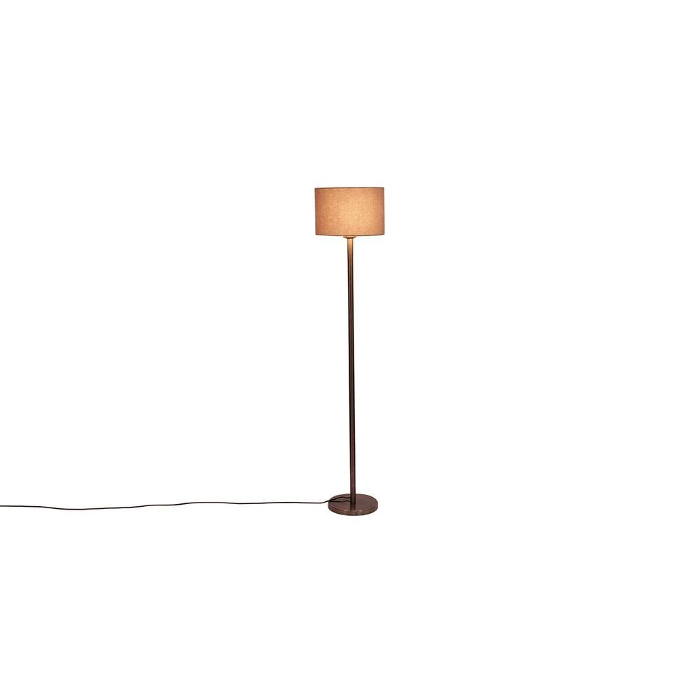 Darlene Grey Cotton Shade Floor Lamp