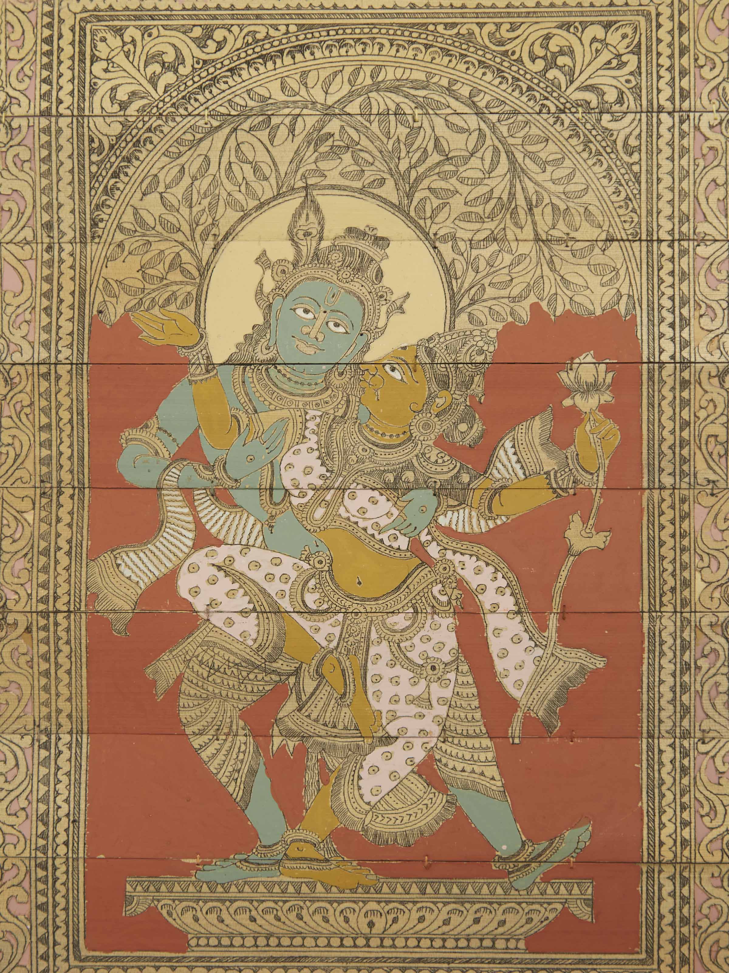 Kadamba Tree Palm Leaf Engraving