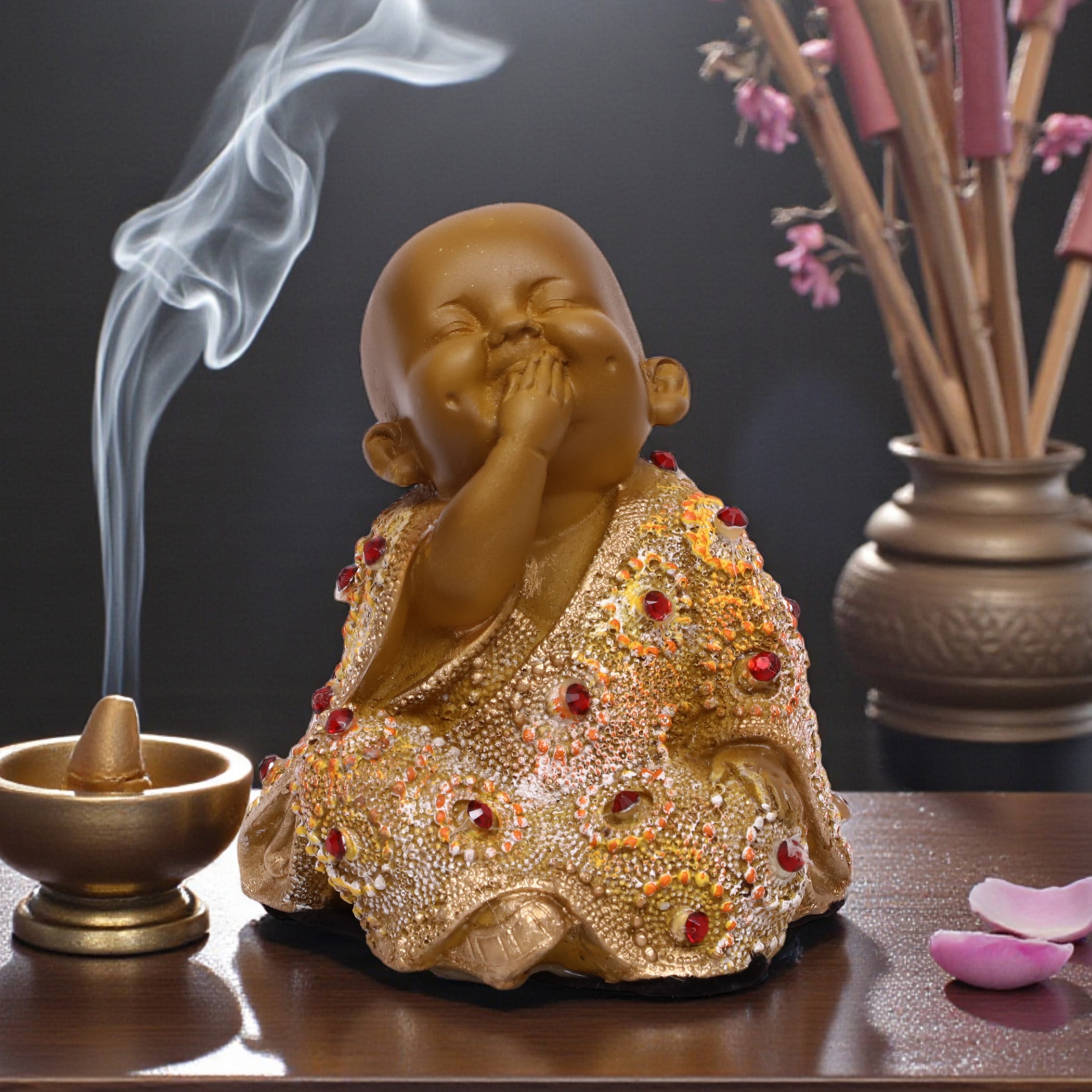VEDAS Polyresin  Figurine in Yellow Colour