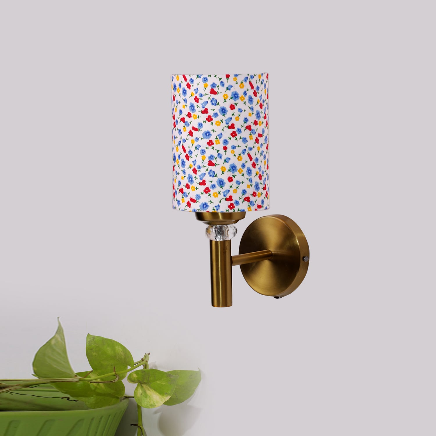 Devansh Metal Electric Wall Light in Gold Colour with Multi Shade Count of 1 Light - Devansh