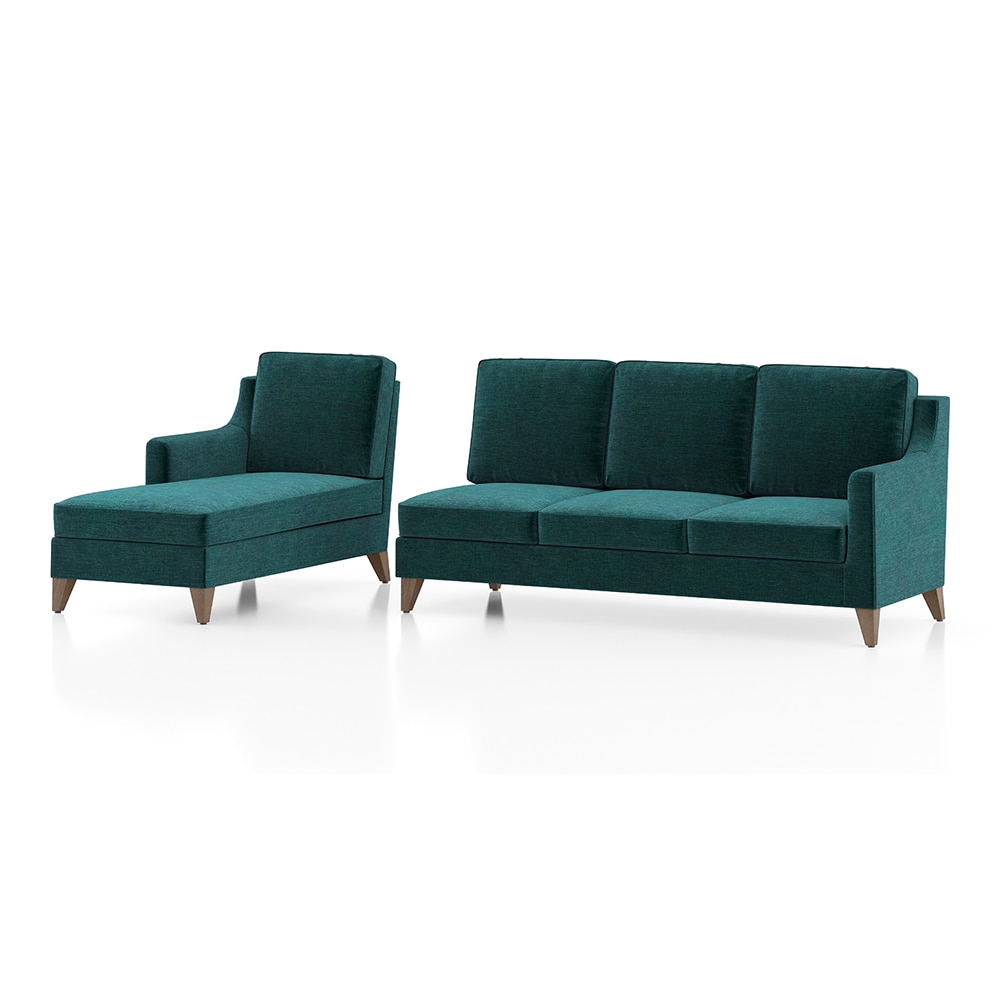 Abbey Sectional Sofa (Colour : Malibu, Cushion : Hard, Seater : Left Aligned 3 Seater + Left Aligned Chaise)