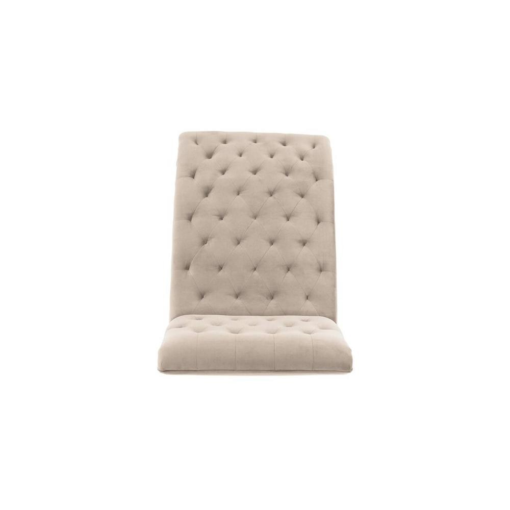 Pion Velvet Chaise Launger in Cream Colour