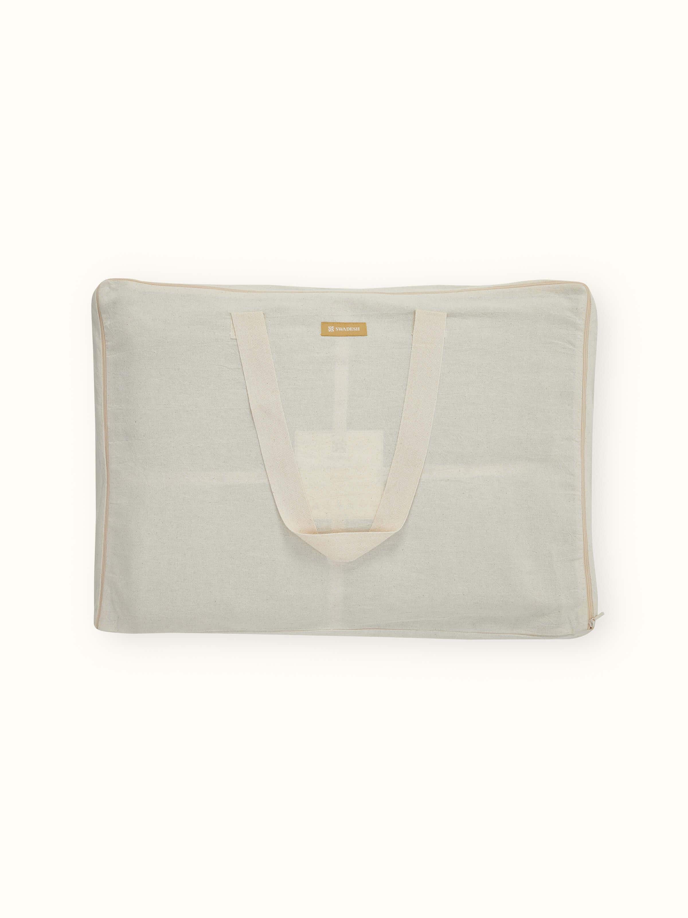 Complete setup view of brown textured silk razai embroidered double bedspread set, showing the full design with pillows and overall bedding aesthetic.