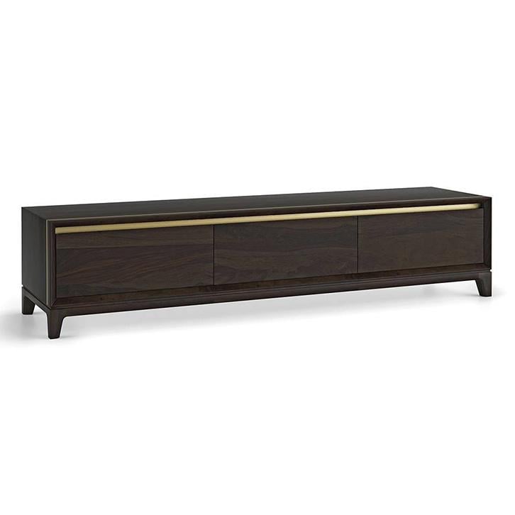 Taarkashi Solid Wood Free Standing TV Unit in American Walnut Finish