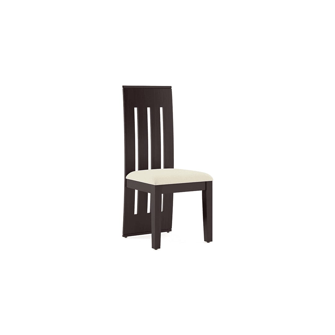 Sinai Dining Chair Set Of 2 In Mahagony Finish With Camilla Ivory Colour