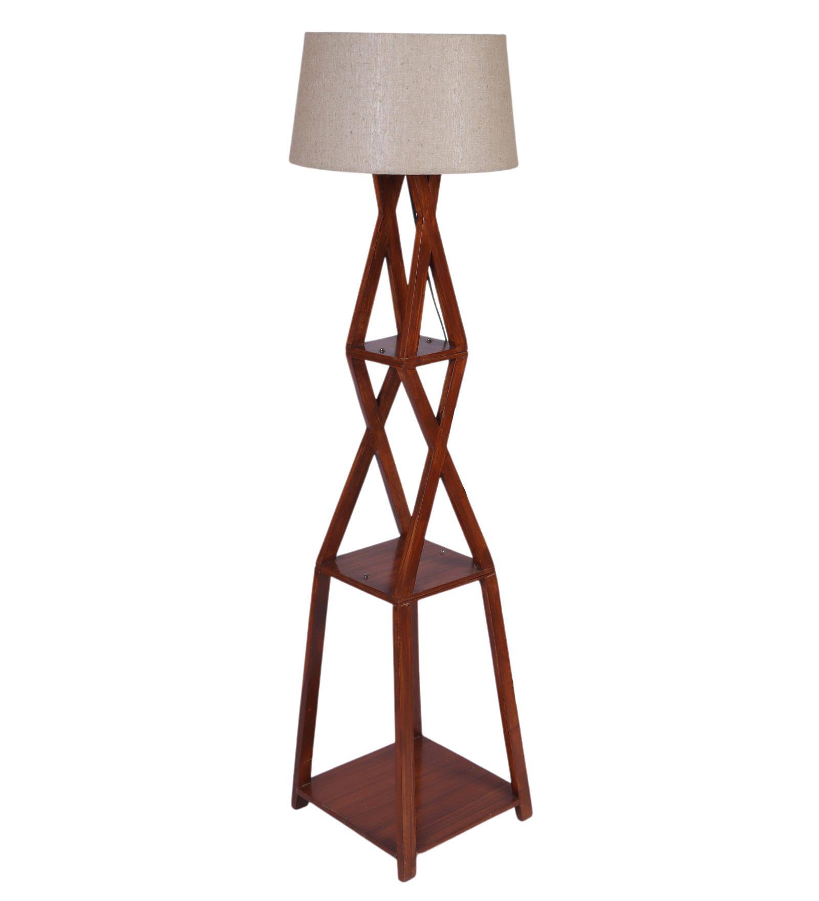 XX Shefl Floor Lamp in Beige Shade