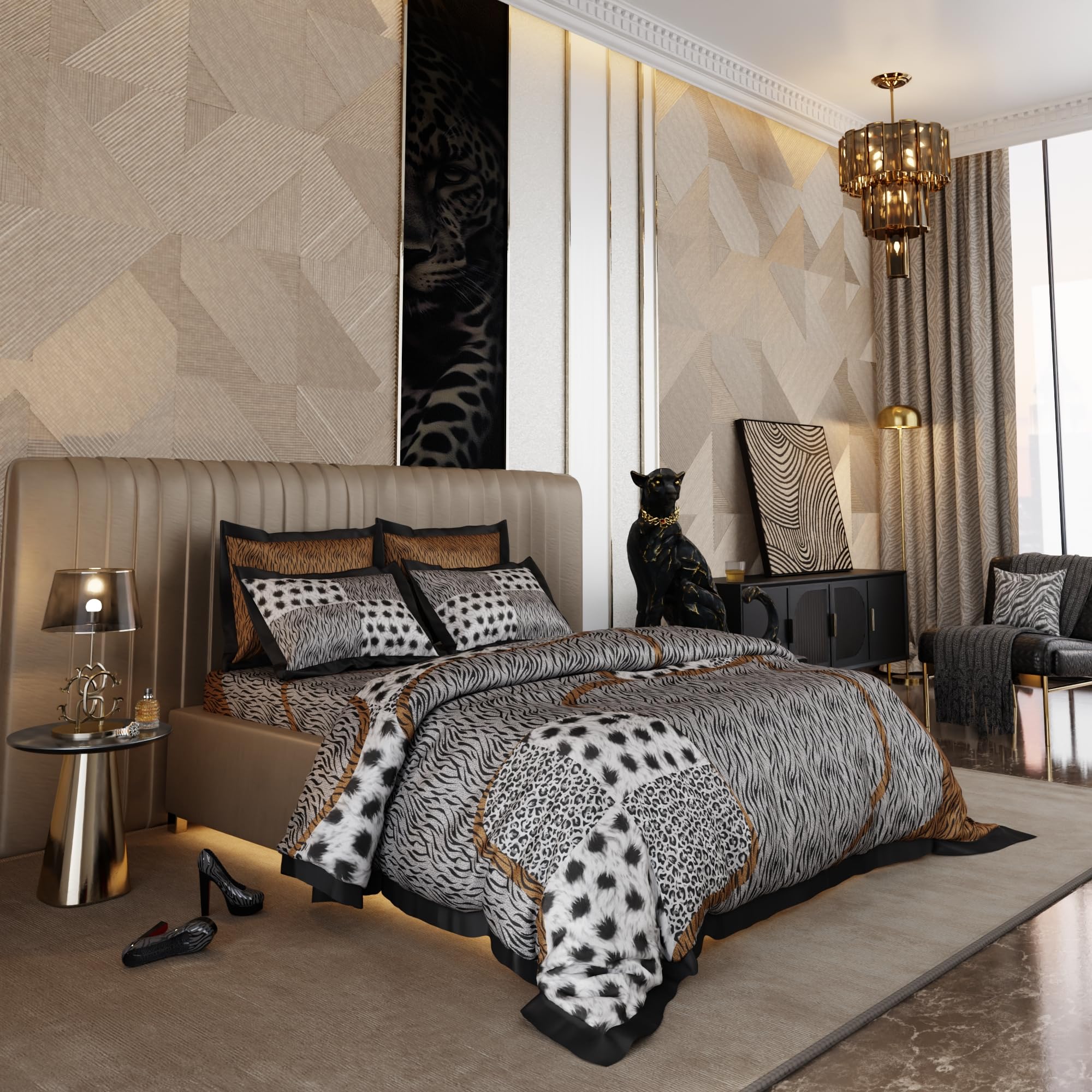 Stoa Paris King Size Enriched Cotton Comforter, 300TC Aesthetic AC Comforter , 300TC Primal Elegance - Stoa Paris