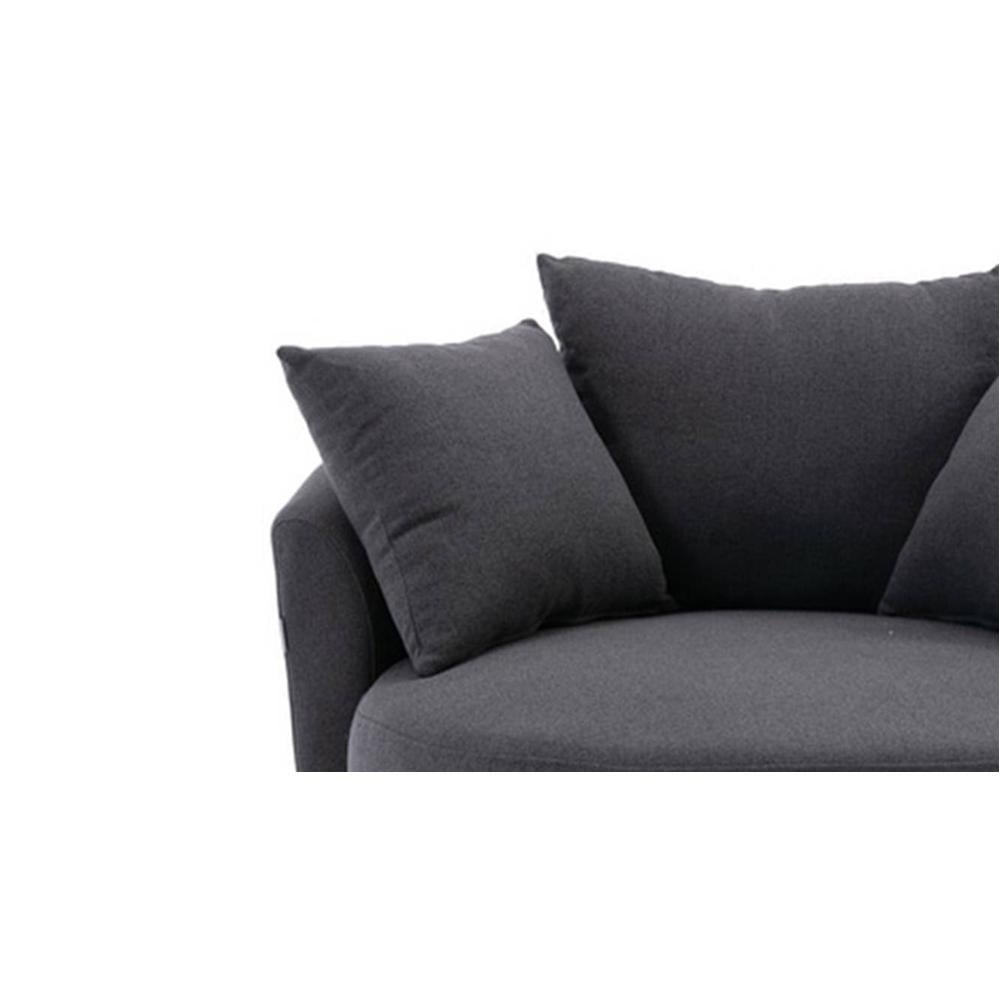 Cloro Velvet Accent Chair in Dark Grey Colour