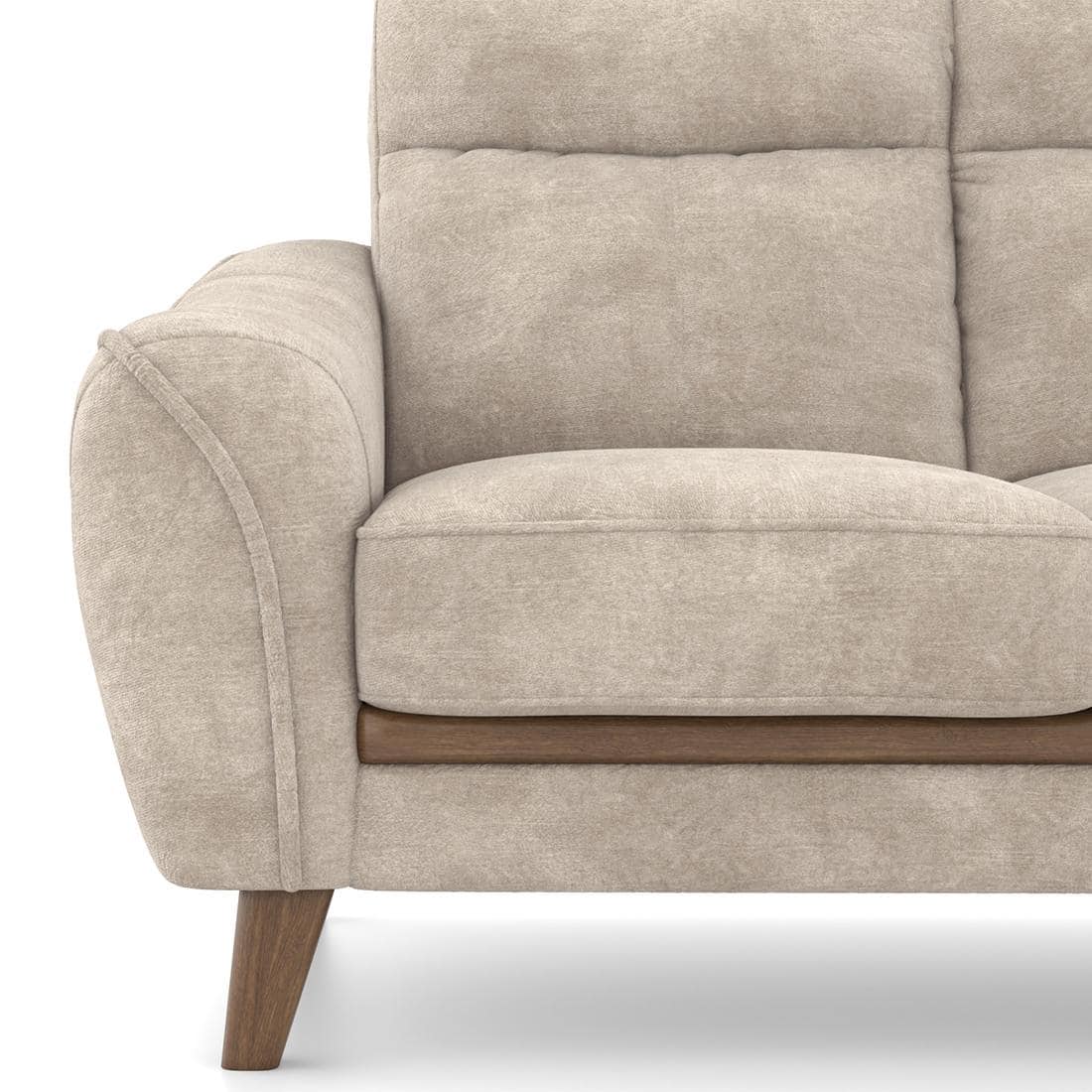 Ronan 1 Seater Fabric Sofa In Beige Colour