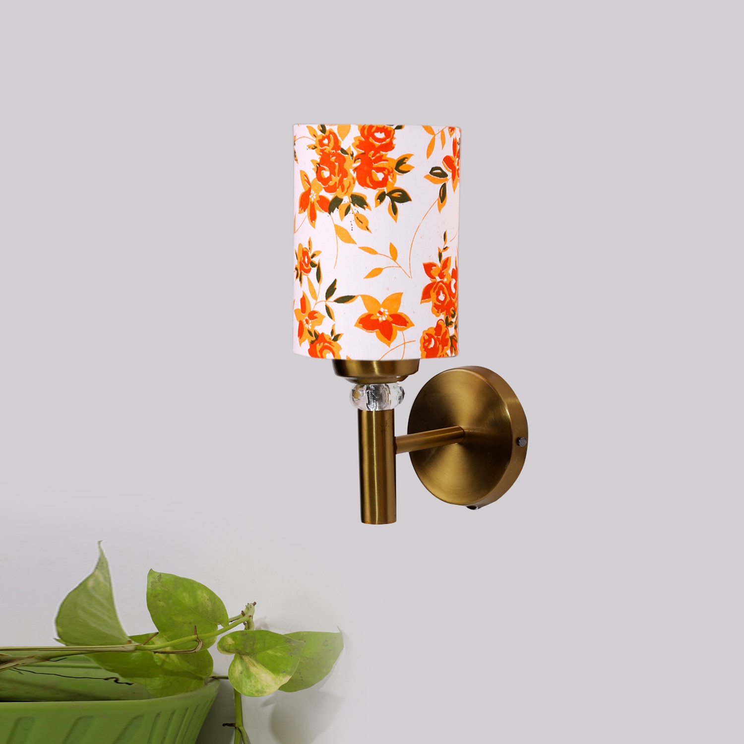 Devansh Metal Electric Wall Light in Gold Colour with Multi Shade Count of 1 Light - Devansh