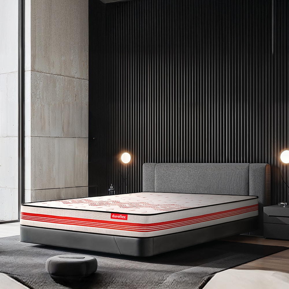 Boltt 3 Zoned NRG Layer Medium Firm Bonnell Spring Mattress with Extra Air Circulation and Coolness (75 x 60 in, 7 Inches) - Duroflex