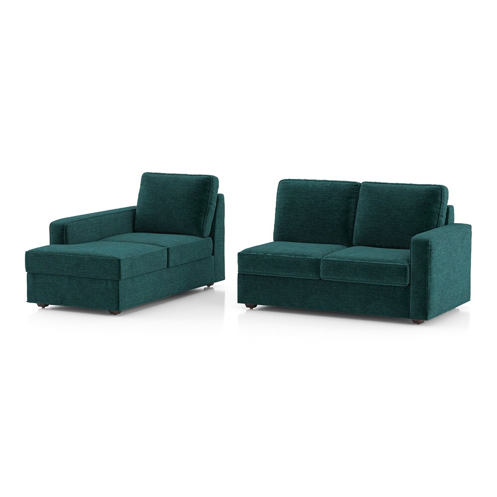 Apollo Fabric Sectional Sofa (Colour : Malibu, Cushion : Soft, Back Type : Regular, Seating Capacity : Left Aligned 2 Seater + Left Aligned Chaise)