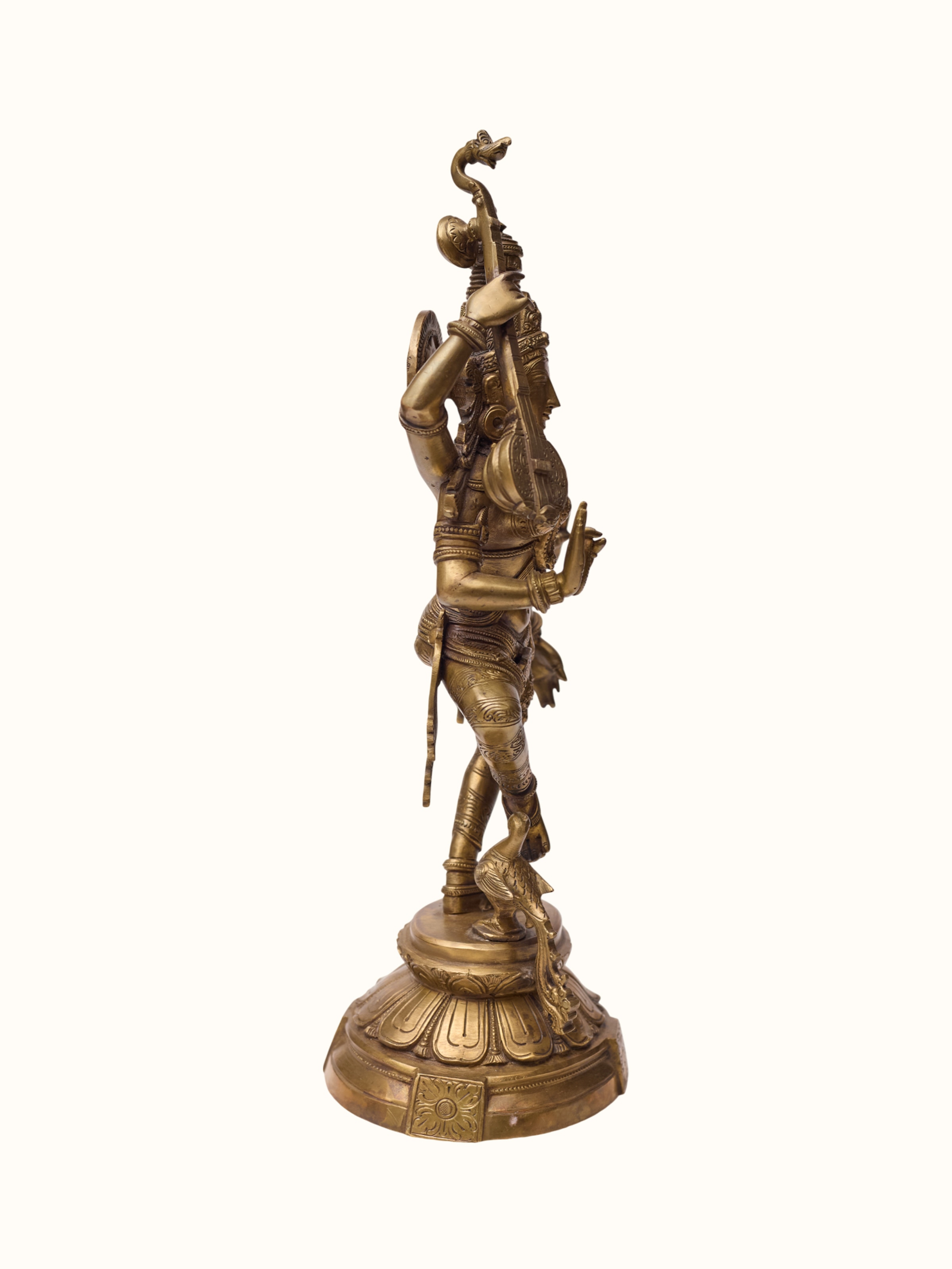 Bronze Cast Dancing Saraswati Idol