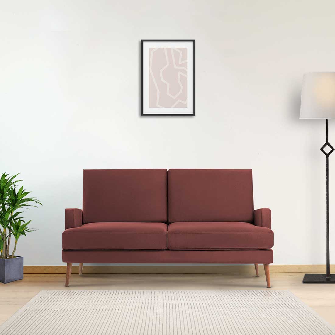 Alife Fabric Sofa (Pink)