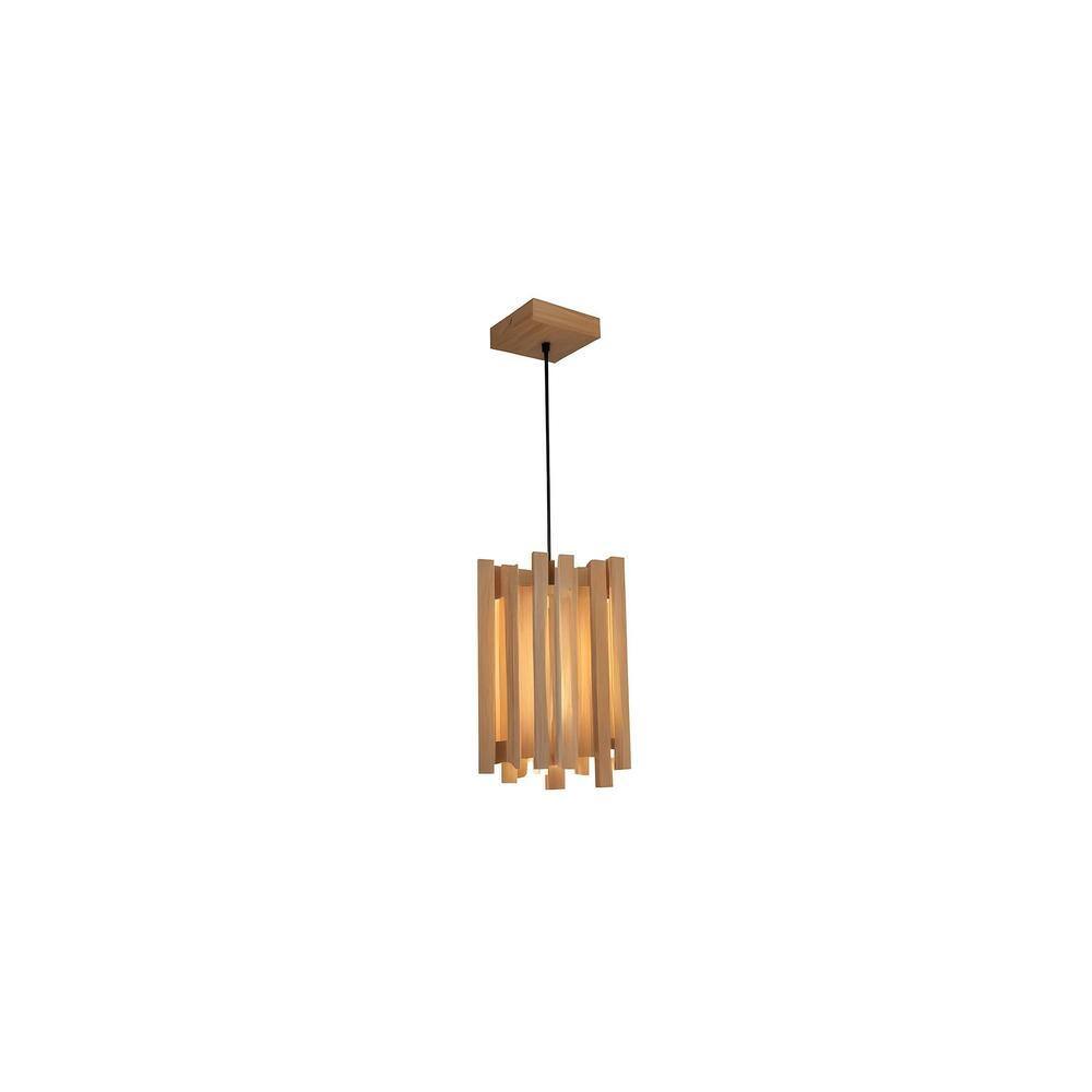 Palisade Beige Solid Wood Single Hanging Light