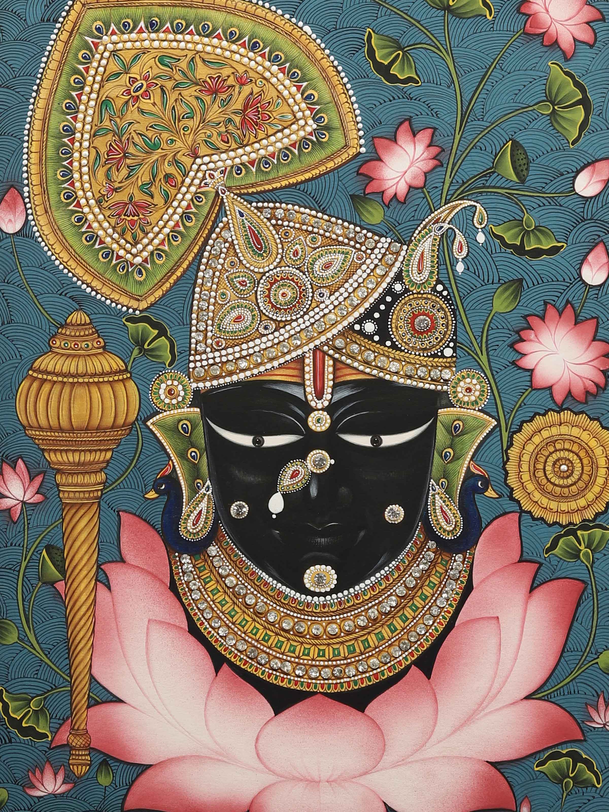 Krishna Face Miniature Painting