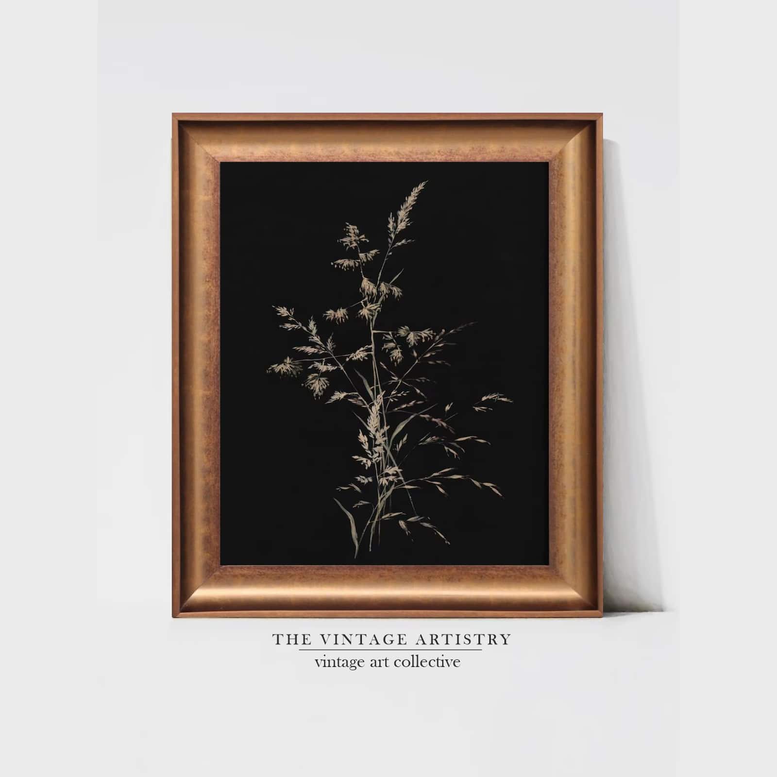 Artistry Black Simple Moody Background Illustration Canvas Wall Prints Set of 1 Multicolor Matte